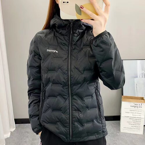 90白鸭绒羽绒服女轻薄显瘦保暖外套户外连帽挡风百搭羽绒衣休闲衣 - 图0