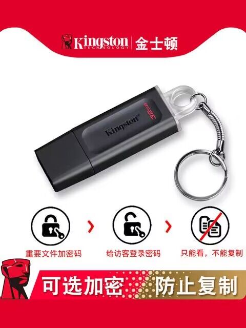 金士顿64gU盘 128g 256g优盘定制USB3.2 DTX闪存盘企业刻字logo-图1