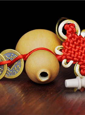 化解门对门对窗厕所门对卧室门卫生间家用帘子天然葫芦五帝钱挂件