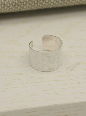 韩版国潮开口925纯银福字戒指女