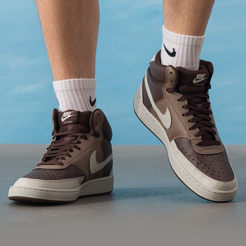 Nike耐克男鞋2025冬季新款COURT VISION MID NN休闲板鞋DN3577,淘宝优惠券,粉丝福利购,淘宝优惠卷