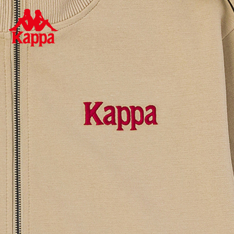 Kappa卡帕男式运动卫衣2023秋季新款复古休闲夹克外套K0C52WK05