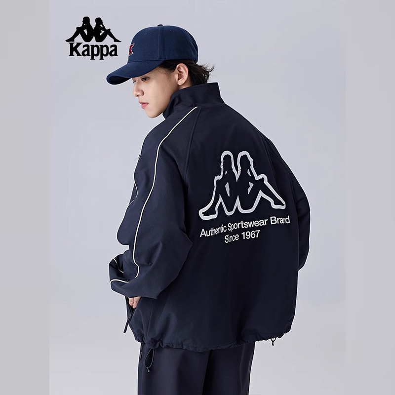 Kappa卡帕男装2025春季新款运动休闲简约百搭立领棉服K0F12MM08 - 图2