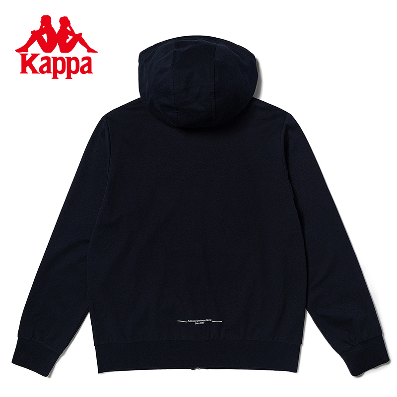 Kappa卡帕2023春夏新款帽衫男运动卫衣休闲长袖开衫外套K0D32MK01 - 图0