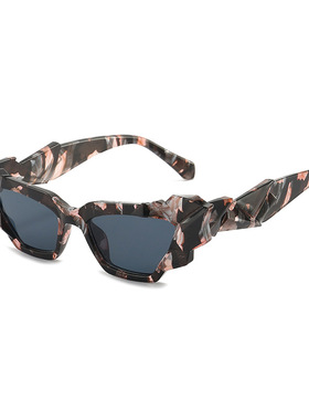 新款百搭个性不规则太阳镜时尚