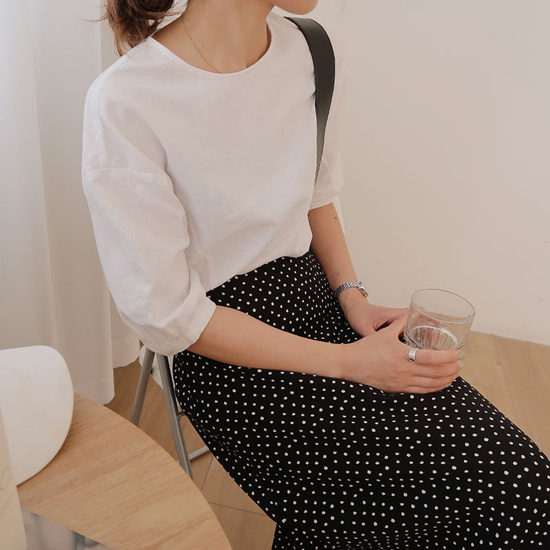 2020春韩国新款简约气质白色衬衫 珂锐服饰衬衫