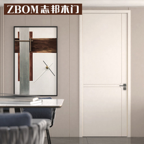 Zhibang wooden door home minimalist indoor bedroom door custom kitchen guard door soundproof and environmental protection free of paint door Rosetti