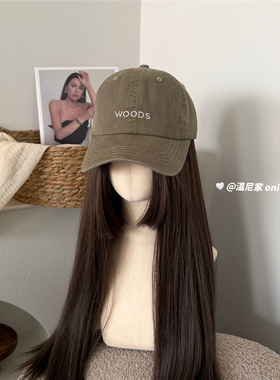 韩系出街  简约wood刺绣字母软顶棒球帽女春夏棉加深显脸小鸭舌帽
