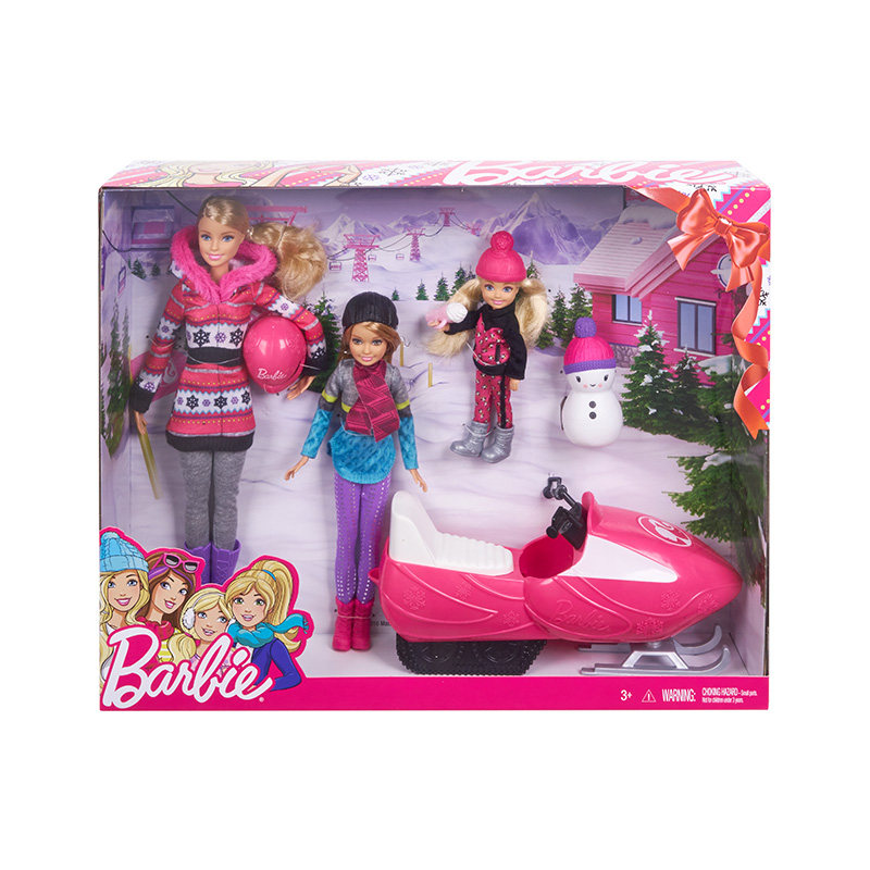 barbie之冬日滑雪姐妹组合套装娃娃 芭比娃娃/配件