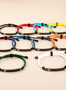 不锈钢镂空蝴蝶节日礼物小礼品弯牌编织手链跨境彩印刻字彩印材料