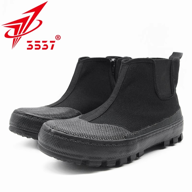 际华3537正品解放鞋男高帮一脚蹬工地干活耐磨劳保鞋防滑工作鞋夏 - 图2