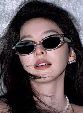 王楚然章若楠同款复古猫眼墨镜女