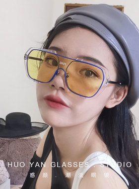 个性未来感连体墨镜一体式太阳镜