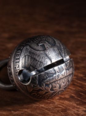 STZ男女银币手工制作露营机车风