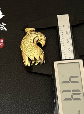 新款铜镀金鹰头吊坠爪子包银配饰镶嵌男士吊坠银饰配件饰品热卖