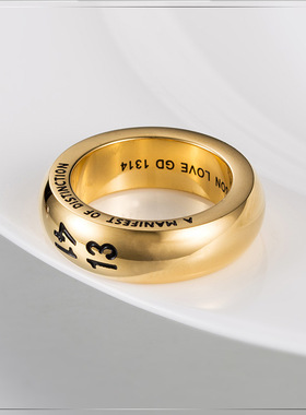 韩版钛钢男士指环 BLINDREASON韩潮GD粉丝歌迷同款镀金戒指