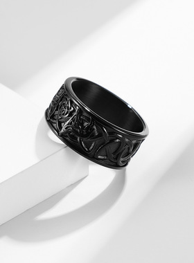 饰品货源北欧风凯尔特结钛钢戒指环 凯尔特狼男士戒指手饰