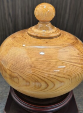 台湾桧木聚宝盆小件居家饰品桌面摆件工艺品收藏送礼保真