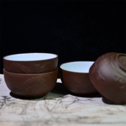 紫砂杯闻香杯品茗杯套装单杯茶道茶艺培训功夫小茶杯品茶杯 - 图3