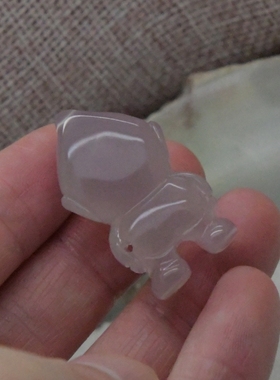 鹏明仙紫色高冰玉髓奥特曼吊坠