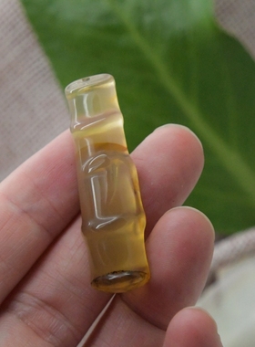 圆梦开运阁玉髓步步高升竹节吊坠