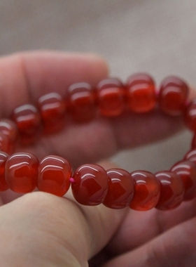 鹏明仙天然玉髓圆珠手链
