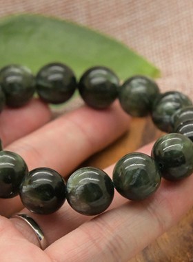 鹏明仙绿龙晶圆珠手链