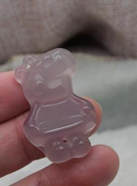 圆梦开运阁天然紫玉髓好运猪吊坠