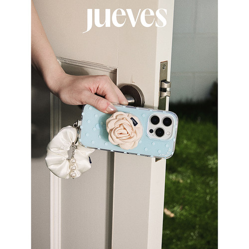 【周雨彤同款】JUEVES星期四“巴黎假日”波点调色盘磁吸壳16pro手机壳苹果16pm全包17promax适用华为mate70 - 图0