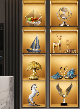 新中式展示柜酒柜高级感摆件