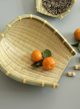 撮箕厨房沥水洗菜篮子开口竹编
