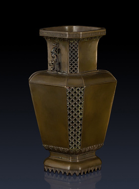 纯黄铜花瓶工艺品摆件铜花瓶一对礼品家居饰品客厅装饰品花瓶摆件