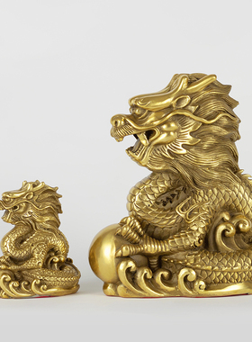 纯铜家居饰品12生肖龙蛇摆件