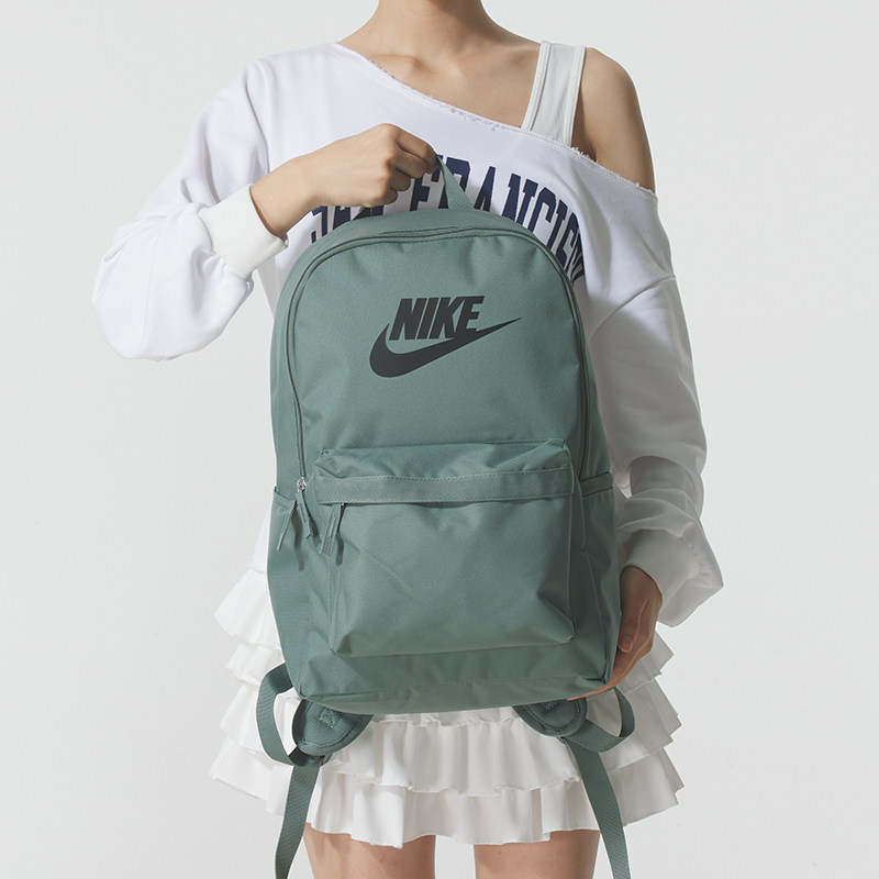 NIKE Nike backpack green backpack sports leisure backpack travel bag student school bag laptop bag