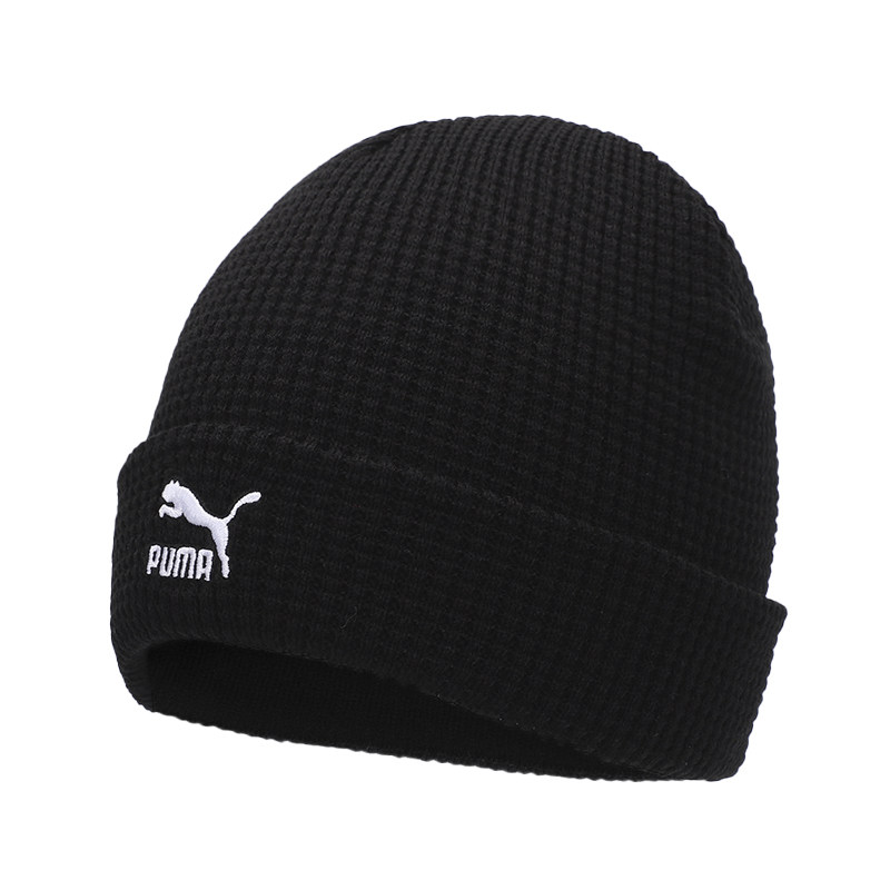PUMA彪马线帽男女帽冷帽冬季保暖黑色针织休闲帽情侣套头帽毛线帽,淘宝优惠券,粉丝福利购,淘宝优惠卷