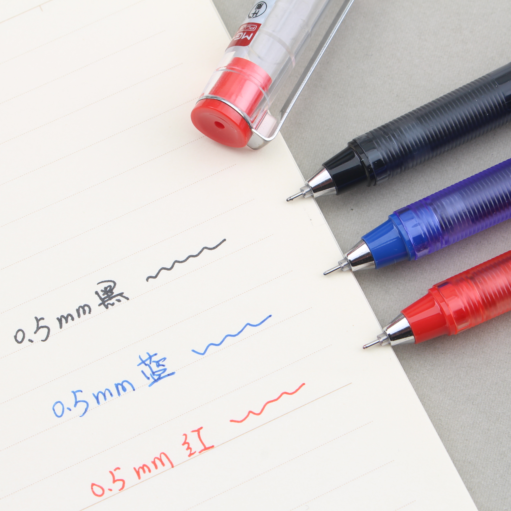 晨光666中性笔学生0.5全针管速干大容量中性笔水笔商务笔AGPC1401-图2