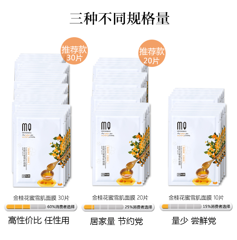 玛茜金桂花蜜补水抗皱提亮肤色面膜 玛茜贴片面膜