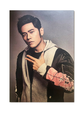 周杰伦Jay 演唱会墙壁贴画 经典明星复古怀旧牛皮纸海报画