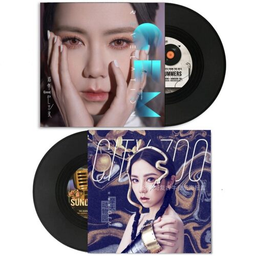 唱片封套音乐主题装饰摆件现代复古仿真黑胶唱片电视柜拍照道具 - 图3