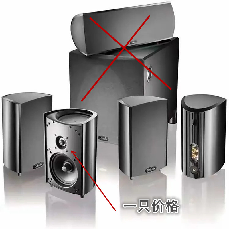 懂得来双4.5寸聚合物盆+瓷铝膜球高音书架环绕箱高灵敏89DB专业级 - 图2