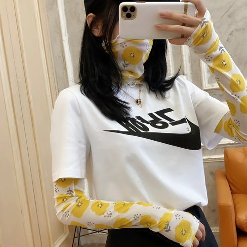 Милые нарукавники, брендовая маска, шелковые перчатки, защита от солнца