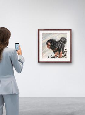 手绘藏獒国画支持尺寸定制