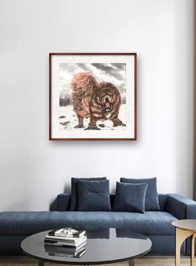 手绘藏獒宣纸国画支持定制尺寸画