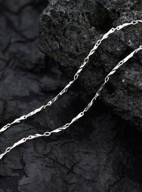 925银男士简约百搭锁骨链