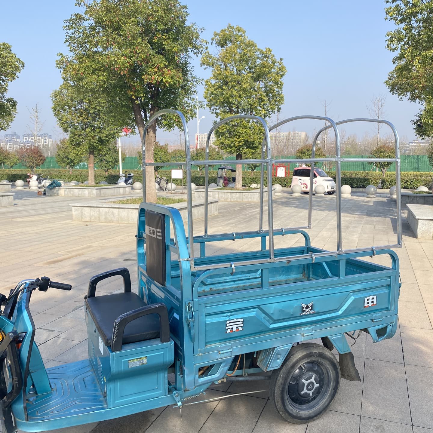 三轮车后车厢架子单独骨架方管架子电三轮车篷架加厚篷布快递车篷,淘宝优惠券,粉丝福利购,淘宝优惠卷