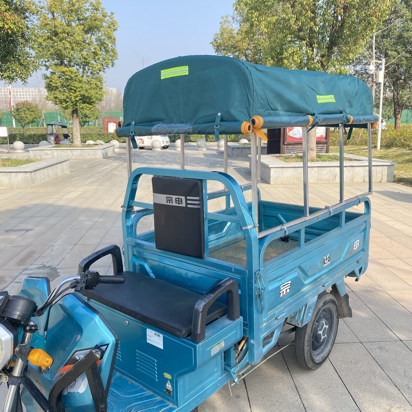 三轮车后车厢架子单独骨架方管架子电三轮车篷架加厚篷布快递车篷,淘宝优惠券,粉丝福利购,淘宝优惠卷