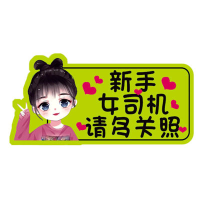 实习车贴新手上路女司机磁贴磁吸汽车贴纸装饰创意搞笑磁性贴标志 - 图3