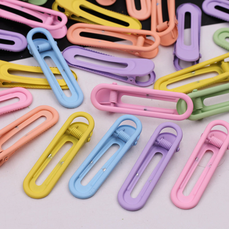 奶油胶发饰材料儿童手工diy糖果色磨砂橡皮漆刘海夹边夹双叉夹子,淘宝优惠券,粉丝福利购,淘宝优惠卷