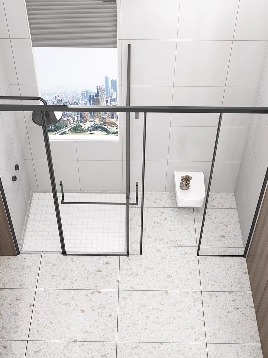 定制淋浴房T形一门两用玻璃推拉门卫生间干湿分离304不锈钢隔断,淘宝优惠券,粉丝福利购,淘宝优惠卷