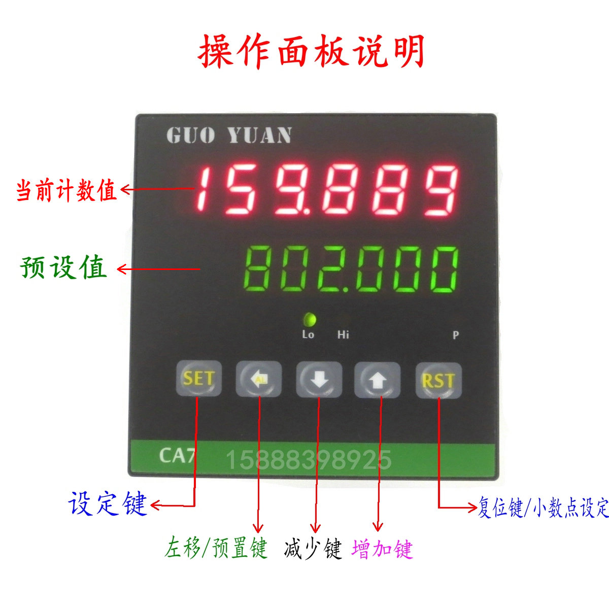 计米器CA7-PS6S2高精度电子数显米数计数记米器可配编码器控制器-图0